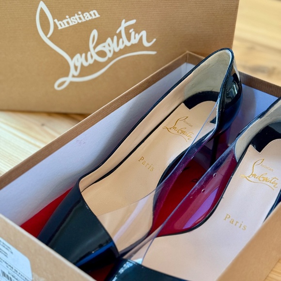 Christian Louboutin Provisore 55 Black Patent PVC Pump | NEW IN BOX | Size 38.5 - Picture 3 of 7